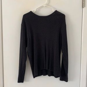 Ribbed knit black LL Bean sweater